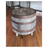 Wooden Whiskey Barrel Table - 24" Tall