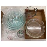 Assorted Kitchen Glassware Collection: Pyrex and Anchor Hocking