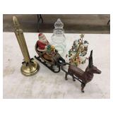 Collection of Four Decorative Holiday Tabletop Items