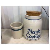 Ceramic Cookie Jar and Matching Crock Set