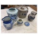 Collection of Assorted Decorative Ceramic and Stoneware Vessels