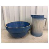 Stoneware Bowl and Pitcher