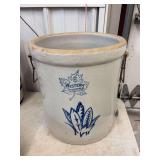 Western Stoneware Co. 6 Gallon Crock with Leaf Design