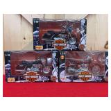 Maisto 1:18 Scale Harley-Davidson Motorcycle Models, Set of 3