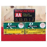 Winchester AA and Remington Magnum Express 12 Gauge Shotgun Shells