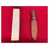 Browning Fixed Blade Knife with Leather Sheath and Box