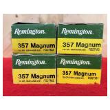 Remington 357 Magnum Ammunition, 4 Boxes