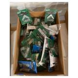 Assorted Everbilt Hardware Lot Including Corner Braces, Mending Plates, and Surface Bolts