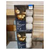 Hampton Bay LED String Lights with Rattan Shades, 11 ft, 10 Count