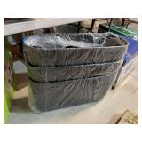 (3) Black Plastic Planters