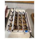 Home Decorators Collection 18-Inch White Rail with 4 Matte Black Hooks, Set of 4