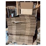 Bulk Lot of Corrugated Cardboard Sheets, Appx 260 Count