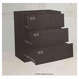 Mlezan 3-Drawer Lateral Metal Filing Cabinet