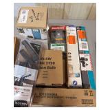 Assorted Home Improvement Hardware and Lighting Lot
