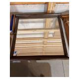 Wall Mirror with Dark Wood Frame