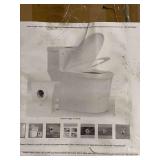 Simple Project 1-Piece 0.8/1.28 GPF Dual Flush Elongated Macerating Toilet in White with 0.8 HP Macerating Pump
