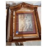 Wall Mirror with Integrated Framed Print