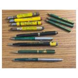 (12) John Deere Pens + Pencils