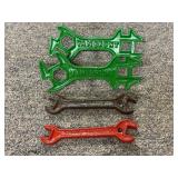 (4) Van Brunt + Deere & Mansur Wrenches