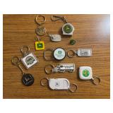 (12) John Deere Key Chains + Pin