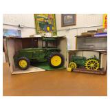 (2) 1/16 John Deere 4850 + BR NIB Ertl