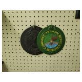 (2) Deere & Mansur Cast Iron Planter Lids