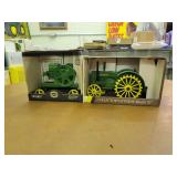 (2) John Deere D + E Engine NIB Ertl