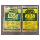 (2) John Deere Fertilizer Bags