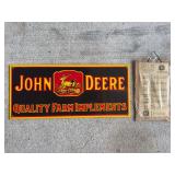 (2) John Deere Sign + Literature