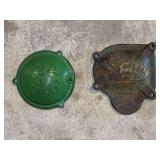 (2) John Deere Cast Iron Cover Plates
