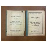 (2) John Deere H Tractor + Power Unit Repair Catalogs