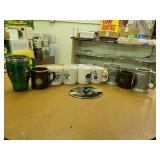 (10) John Deere Mugs + Sun Catcher