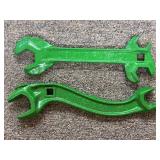 (2) Deere + Moline Plow Co. Wrenches