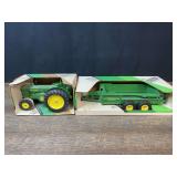 (2) 1/16 John Deere R + Spreader NIB Ertl