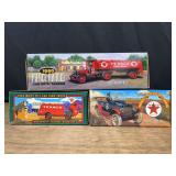 (3) Texaco Truck Bans + Car NIB Ertl