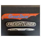 (3) Great Dane, Freightliner, White Truck Badges