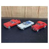 (3) 1/24 Ford Cars Danbury Mint