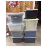 Lot of Plastic Tubs