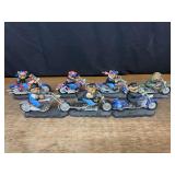 (7) Bears on Motorcycles Figures