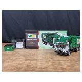 (2) 1/34 Waste Management Garbage Truck + Bin NIB 1st Gear