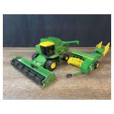 (2) John Deere Titan Combine + Baler Ertl