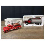 (2) 1/34 Fire Truck + Dump Truck 1st Gear
