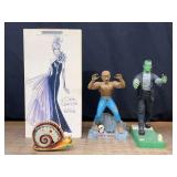 (4) Avon Barbie, Frankenstein, Wolf Man, Snail
