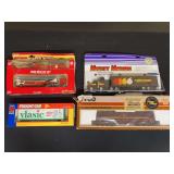 (4) Semi, Fire Truck, Locomotive, Rail Car NIB