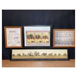 (4) Framed Ads + Pictures.