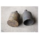 2 brass grease cups