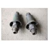 2 cone shaped pop off valves