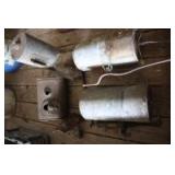 lot of misc. oil and fuel tanks