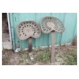 pair of seats with brackets