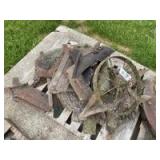 Pallet with Plow Parts